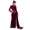 Einzigartige Designer Sexy Schlüsselloch-Abendkleider mit hohem Kragen und Strasssteinen, langen Ärmeln, Abendkleid, seitlich geteilt, Vestidos, nach Maß, 2023 328 328