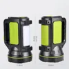 Flashlights Torches Powerful USB LED Side Light Hand Long Range Camping Lantern Rechargeable Battery Searching Night Lamp Fishing