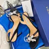 AQUAZZURA Designers sandali ultimi tacchi da donna Satin party sexy Bow Fashion Abito da sposa scarpe Crystal Abbellito con strass tacco a spillo Sandalo con cinturino alla caviglia