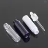 Storage Bottles 100pcs 30ml Plastic Pet Dropper Bottle Round E Liquid Capacity 1oz Clear Amber Blue For Essential Oil