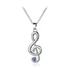 Modemusik Mark Silver Plated Woman Pendant Halsband Designer Blue Rhinestone Sydamerikanska legering Halsband hängande kedja för kvinnor smycken chokers gåva