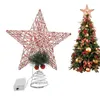 Decorazioni natalizie Albero Top Light Star Topper illuminato con luci a LED Toppers per feste