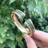 Bangle Fashion 4 Row Colorful Zircon Open Cuff Copper Gold Gold Luxury Square Crystal for Women Party Jewelry