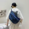 ウエストバッグユニセックスクロスボディショルダーガールズデニム女性のための大容量メッセンジャー Bolsos Para Mujer ヒップホップベルト 230224