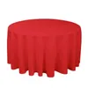 145cm Hotel Tablecloth Solid Round Polyester Table Cloth For Christmas Wedding Party Hotel Restaurant Banquet Decor