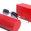 Carti-Brille, Herren-Sonnenbrille mit Farbverlauf, Luxusbrille, Vollformat-Brille, modisch, schlicht, großer quadratischer Goldrahmen, UV400, Strandshow, Luxus-Sonnenbrille