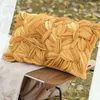 Pillow DUNXDECO Fashion 3D Leaf Embroidery Cover Decorative Case Luxury Modern Simple Sofa Chair Bedding Coussin