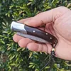 1st H2374 Folding Blade Fruit Knife 67 Lager VG10 Damascus Steel Blade Ebony Wtih Brass Handle Outdoor Camping Handing EDC Pocket Folder Knives