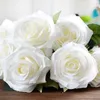 Decorative Flowers 10Heads Artificial Silk France Rose Wedding DecorFloral Bouqet Fake Flower Party Home Office Decor Accessory