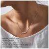 Pendentif Colliers 2023 Collier minimaliste pour femmes en acier inoxydable délicat couleur or bijoux YX15468-1