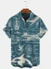 Koszulki męskie Hot Lato swobodny druk Hawajska koszula męska wakacyjna nadmorskie źródło Źródło dużego harajuku koszulka Z0224