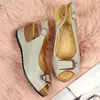 Sandales femme sandales rétro compensées été sandales compensées femme décontracté couture femmes chaussures confortables dames Sandalias grande taille 2022 Z0224