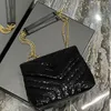 2023 Borse pochette da festa Nuovo stile Borsa con perline nere Borsa da sera con paillettes alla moda con tracolla Borse da cena con fibbia dorata Shine wo3064