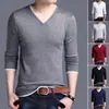 Men's Sweaters Fashion Pullover Sweater Ribbed Cuffs Cold Resistant Soft Autumn Winter Solid Color Slim Blouse Jumper