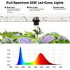 GROW LICHTEN Hydroponics Growingssysteem 12 Pods Binnentuin met LED -licht voor Home Kitchen Automatische Timer Black EU -plug