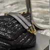 2023 Borse pochette da festa Nuovo stile Borsa con perline nere Borsa da sera con paillettes alla moda con tracolla Borse da cena con fibbia dorata Shine wo3219