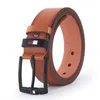 Belts Men's PU Alloy Square Buckle Business Leisure Belts 2023 Autumn Winter Fashion Black Coffee Brown Belts belts for men Z0223