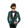 Kledingsets jongens pak jasje witte bruiloft smoking tuxedo kinderen blazer broek 3 -delige modekleding Shawllapel jongenskleding 4 jaar tot 12 jaar jongens pak W0224