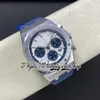 BFF V3 bf26331 Montre pour homme ETA A7750 Chronographe automatique Cadran à texture bleue Marqueurs de bâton Boîtier en or rose Bracelet en cuir 2023 Super Edition Montres chronomètre d'éternité