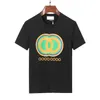 Camisetas de designer de camisetas masculinas impress￣o de pesco￧o redonda de algod￣o Anti rugas da primavera Summer Summer alta tend￪ncia curta colorida letra de luva de roupas masculinas roupas masculinas