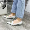 Zapatos de vestir, zapatos de tacón medio de primavera, zapatos de mujer de marca con hebilla de Metal para fiesta, moda, punta cuadrada, Retro, informal, superficial, 230224