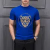 T-shirts pour hommes Casual Street Hommes Pull à col roulé Hip Hop Mode Slim Manches courtes Été Haute Qualité Tricoté T-ShirtMen's