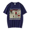 Herr T-shirts Radiohead T-shirt Vintage Hip Hop Rock Band T-shirts Unisex musikfans Tryck T-shirt Herr Kortärmad 100 % bomull Harajuku T-shirts L230224