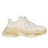 Designer Casual Shoes Luxury Top Men Women Triple 3 Clear Sole Transparent Sole White Double Layer Foam Mesh Sneakers
