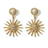 gold baroque vintage earrings
