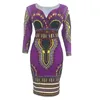 Этническая одежда модная припечатка платья по талии женский этнический стиль упаковка с тазобедренной юбкой V-образной колбасой Африканская женская одежда 230223