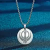 Pendant Necklaces Nedar Sikhism Sikh Khanda Necklace Men Women Clavicle Chain Charm Personality Religion Gift Stainless Steel Jewelry