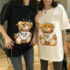 Womens T-Shirt Mens T-Shirt Tops Trends Colored Bulb Teddy bear Designer Casual Cotton Short Sleeves Luxury Clothing Couples Clothes