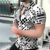 Camicie casual da uomo Camicia da uomo a maniche corte Camicia cardigan con bottoni sociali hawaiani Camicia con risvolto singolo all'ingrosso S4XL Z0224