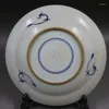 Bols Chinois Ancien Bleu Et Blanc Motif De Figure D'Enfant Assiette En Porcelaine