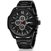 Armbandsur Cagarny Top Mens Quartz Watches Luxury Fashion Sport Arvur Waterproof Black Stainless Man Clock Relogio Masculino