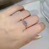 Anéis 18k Rose Gold Bandas de casamento Ring para Party Party CN (Origin) Jóias de diamante fêmeas de pedras preciosas femininas de diamante fino