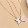 Fashion Good Friend Couple Butterfly Pendant Necklace With Card Jewelry Neckalces Gift Accessories Bulk Price