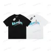 Xinxinbuy Men Designer Tee T Shirt 23ss Paris Sea Wave رسالة أرنب طباعة قصيرة الأكمام من القطن النساء الأبيض Khaki XS-XL