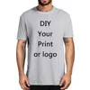 T-shirts pour hommes unisexe coton drôle bricolage votre vouloir imprimer ou logo T-shirt vintage cadeaux vêtements décontractés sport streetwear mode d'été t-shirts