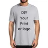 Heren t shirts unisex katoen grappig diy your wil print of logo vintage t-shirt cadeaus casual kleding sport streetwear zomer mode tees