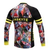 Ensembles de course 2023 ensemble de maillot de cyclisme à manches longues CASKYTE pantalon à bretelles Ropa Ciclismo vêtements de vélo vtt vélo court vêtements pour hommes