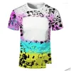 Men'S T-Shirts Mens T Shirts Summer Sublimation Blank Uni Adt Kids Polyester Bleach Tshirt Round Neck Short Sleeve For Custom Po Pri Dh54O