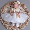 Girl Dresses Pink/Yellow Baby Infant Summer Sweet Princess Dress Flower Headwear Borns Girls Party Birthday Roupas Infantis Menina