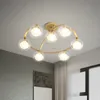 Plafonniers Moderne LED Verre Nordique De Luxe Creative Lampe Chambre Lumière Cuisine Luminaires Suspendus Plafond