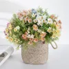 Decorative Flowers Artificial Small Daisy Flower Bouquets 1PC Fake Chamomile Silk For Wedding Home Office Decoration