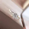 Wedding Rings ZHIXUN Dainty Women Engagement Cubic Zircon Silver Color Delicate Proposal Ring For Lover High Quality Jewelry