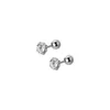 Stud Earrings MloveAcc 925 Sterling Silver Tiny Zircon Screw Back For Women Single Ball Ear Hole Dating Piercing Jewelry