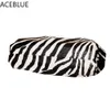 Evening Bags Evening Bags ACEBLUE Fashion Day Clutch Dumpling Bag Zebra Holographic Cloud Bag Clip Purse Bag Women Pleated Pouch Handbag Z230703