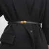 Cinture New Fashion Black Thin Cintura da donna Fibbia in metallo dorato Cinture regolabili Wild Skinny Slim Dress Jeans Decor Cinghie in vita Z0223