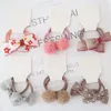 Hair Accessories 2Pcs Sweet Princess Baby Girls Band Floral Dot Ropes Children Headdress Ties